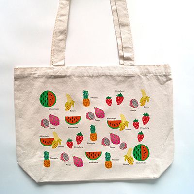 水果插畫側背包/帆布提袋